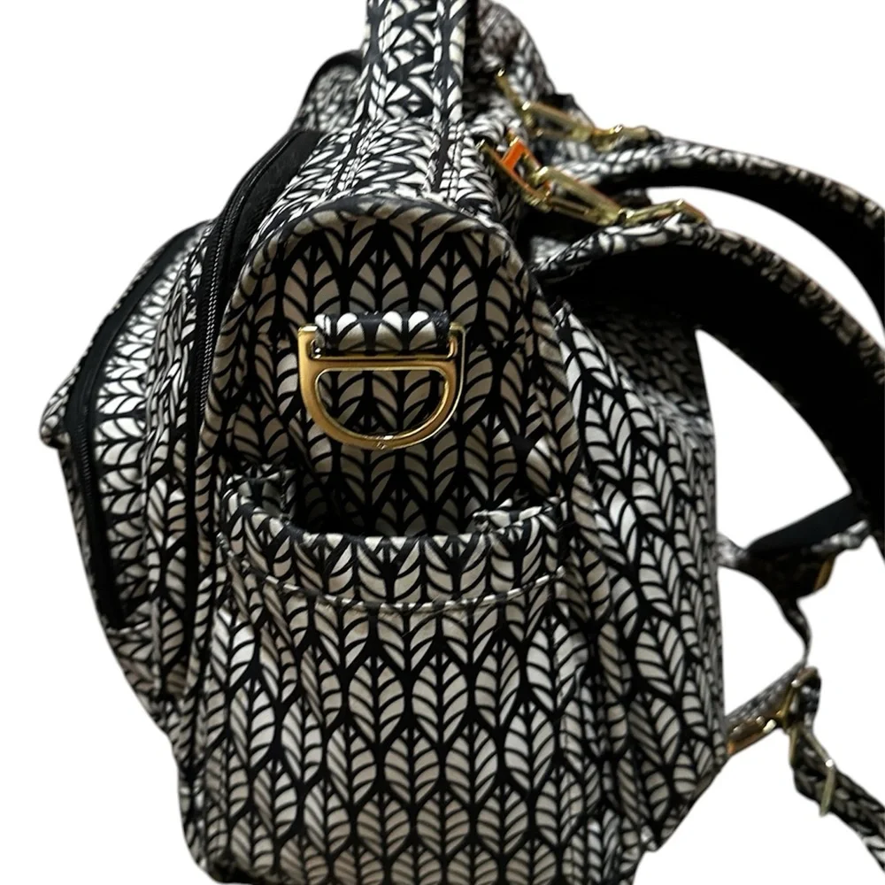 Ju-Ju-Be Black & Cream Patterned Baby Bag